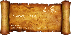 Lendvay Zita névjegykártya